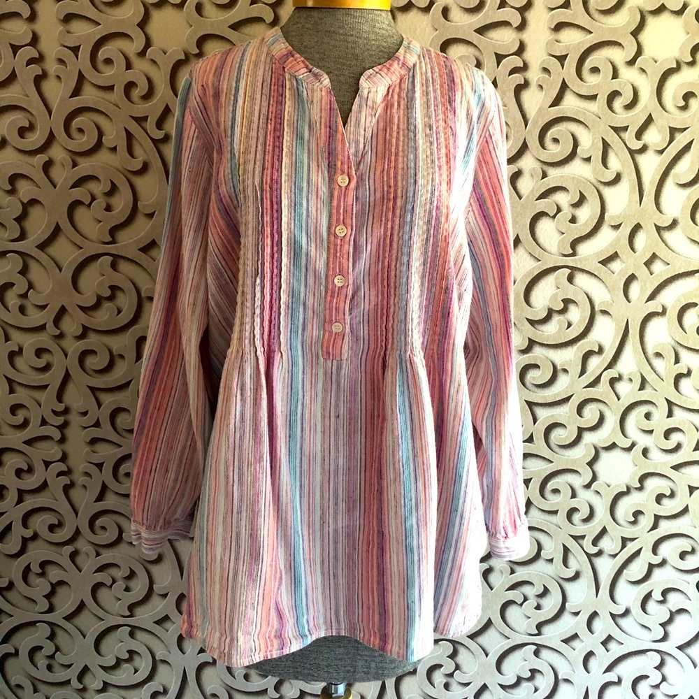 Coldwater Creek Pintuck Long-Sleeve Tunic